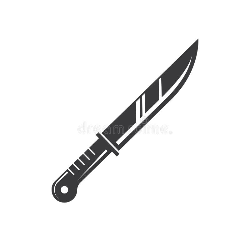Black Kitchen Knife Vector Icon Illustration Design Template Stock Vector Illustration of