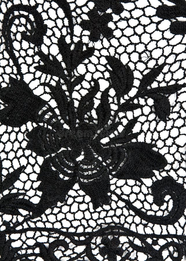 Black lace fabric stock photo. Image of textile, hole - 33621878