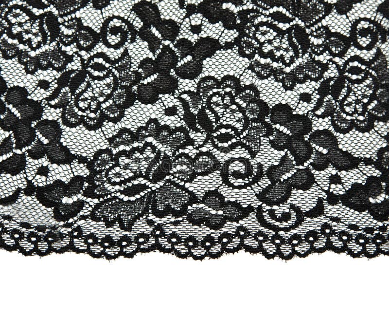 Black lace with pattern with form flower