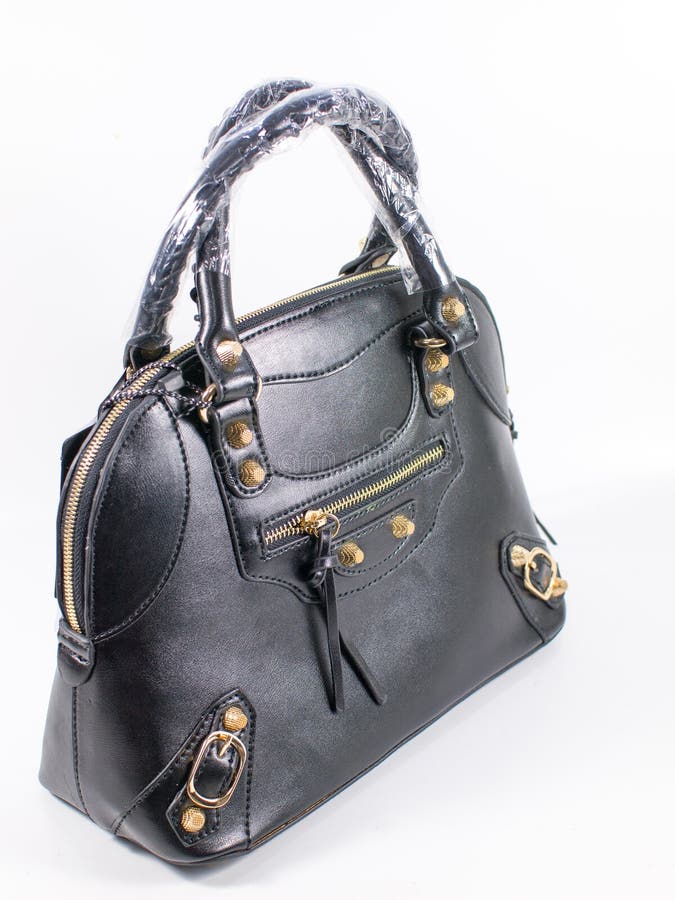 Black lady handbag stock image. Image of lady, green - 45252993