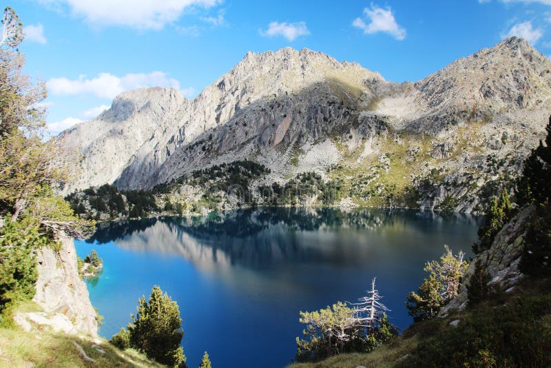 Black Lake in Lakes de San Mauricio National Park, Catalonia, Spain