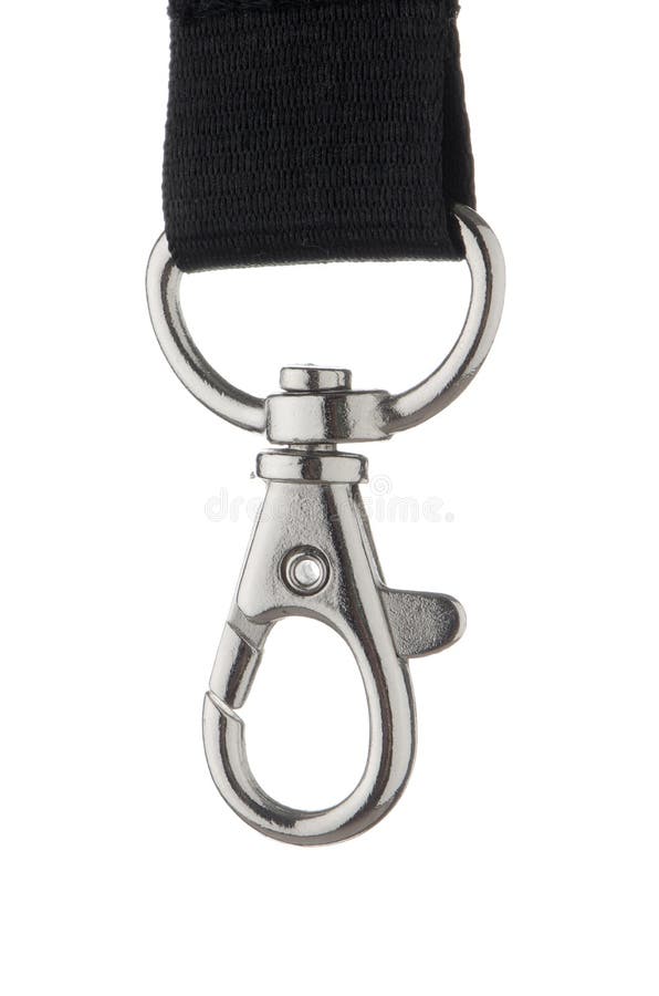 Black Lanyeard cord stock photo