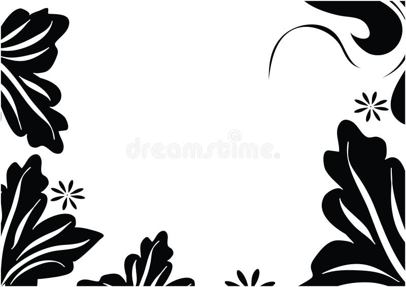 Black leafen vektor illustrationer