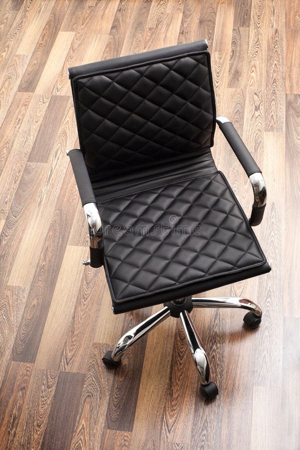 Black leather armchair stock image. Image of cutout, office 61126401