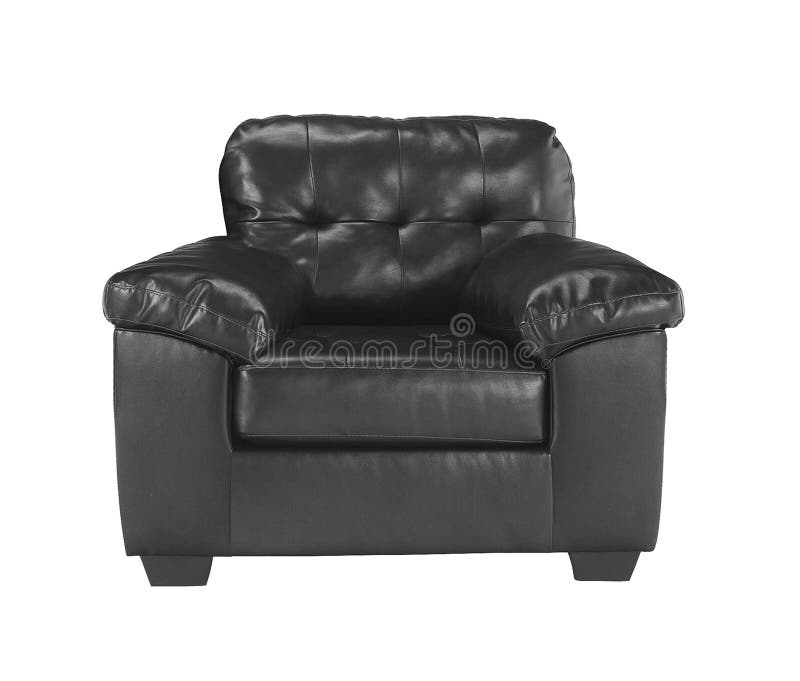 Black leather chair stock photo. Image of cozy, couch 67314484