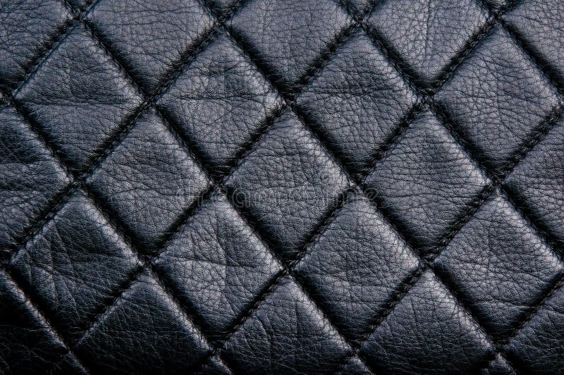 Black leather diamon pattern