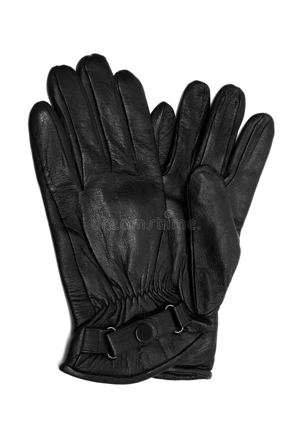 Black leather gloves stock photo. Image of isolated, outside 7160708
