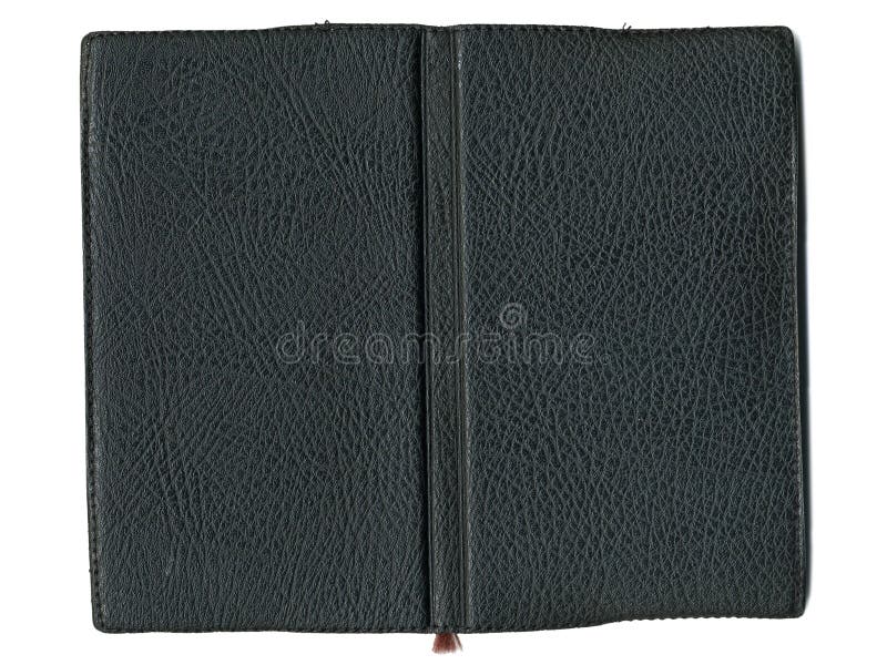 Black leather notebook cover royalty free stock images