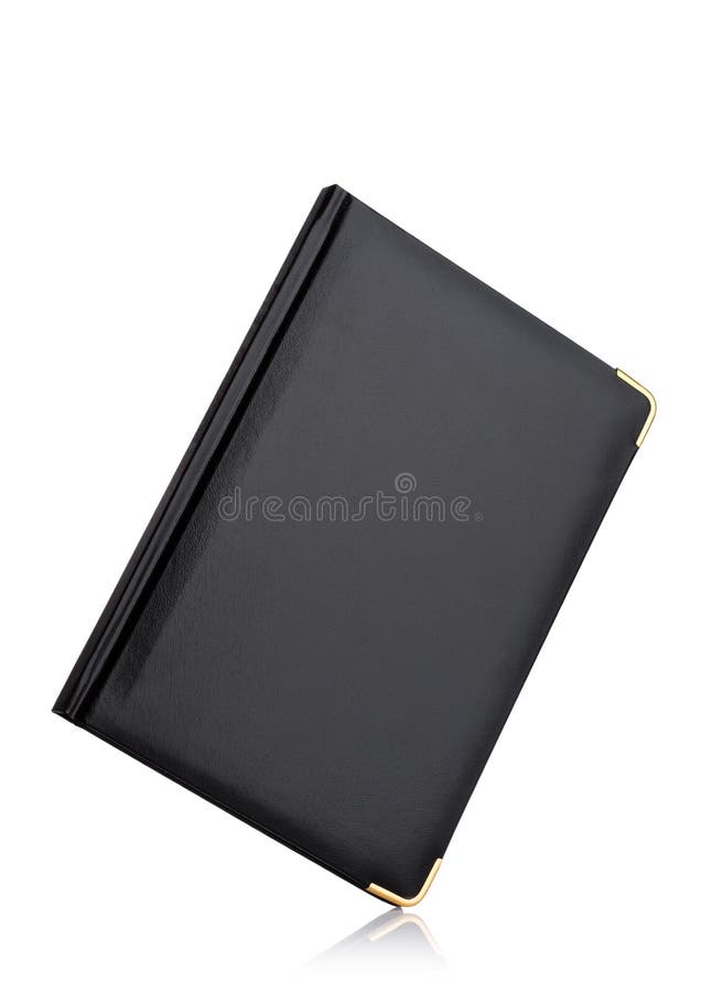 Black Leather Daily Notepad Book On White Stock Photo Image of