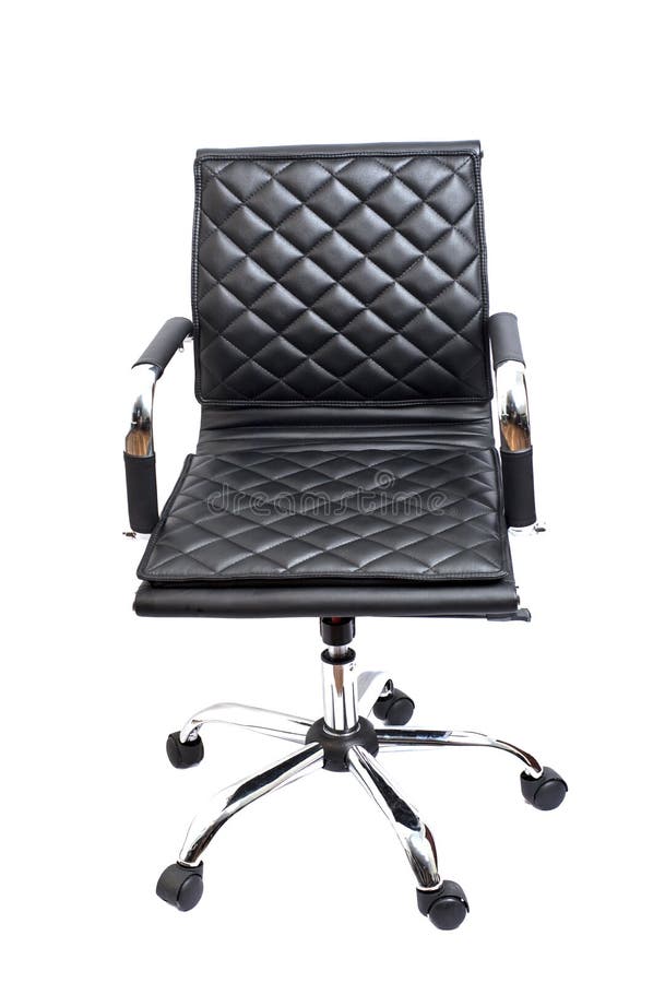 Black Leather Office Armchair Stock Photo Image of leather, mobility