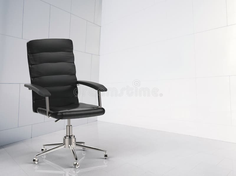 Black leather office chair royalty free illustration