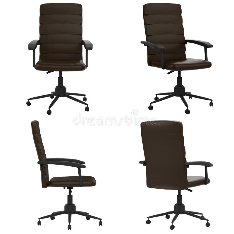 Black leather office chair stock illustration
