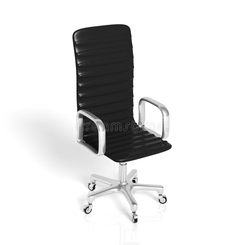 Black leather office chair royalty free illustration