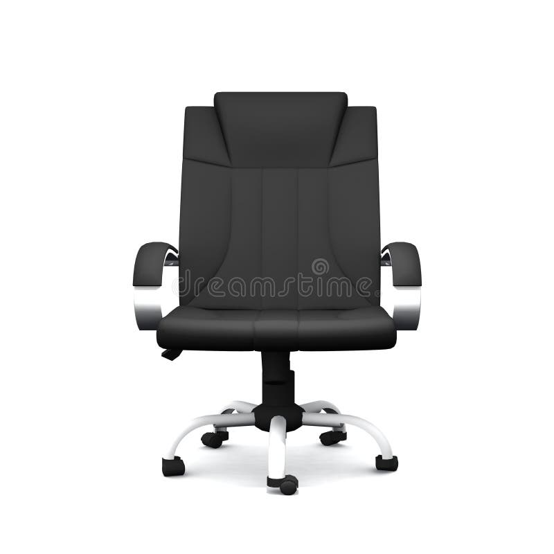 Black Leather Office Chair stock illustration