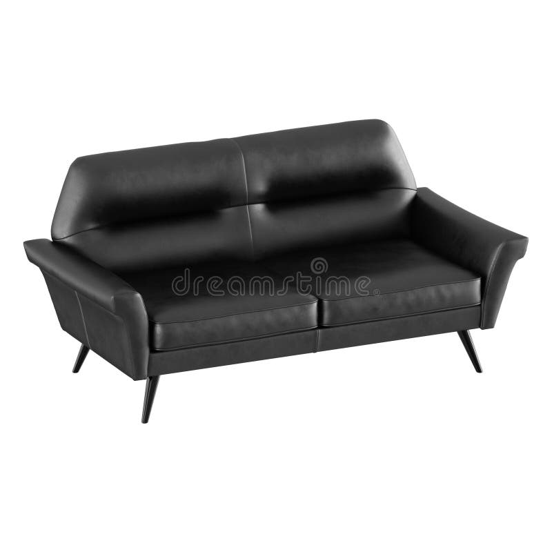 Top View Black Leather Sofa Isolated White Stock Illustrations 79 Top