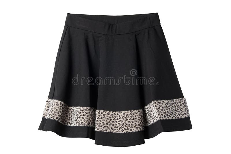 Black and leopard skirt