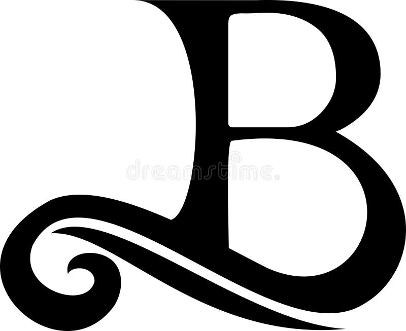 Black Letter B Logo, Vintage Stock Vector - Illustration of alphabet ...