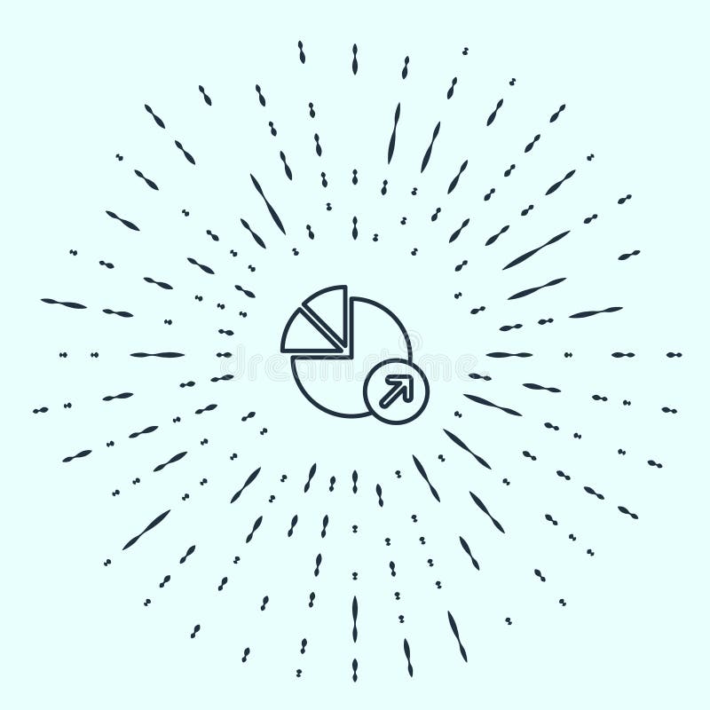 Black Line Financial Growth Icon Isolated on Grey Background ...