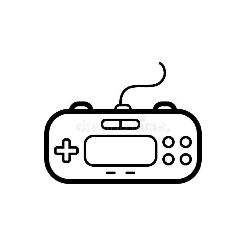 Black line icon for Control pad, joystick and mobile stock illustration Black line icon for Control pad, joystick and mobile stock illustration