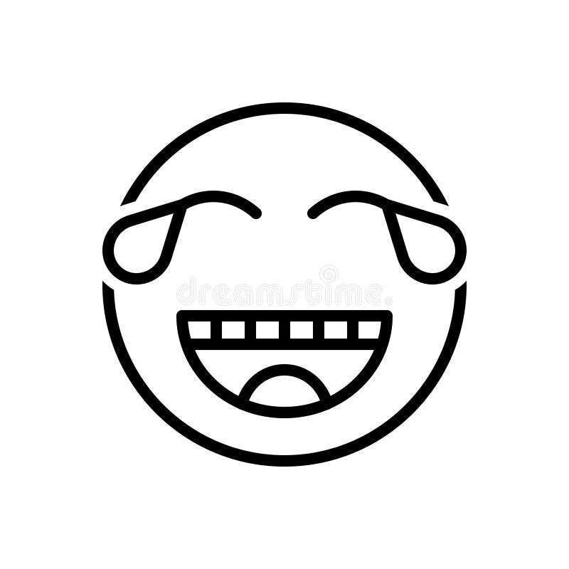 Black Line Icon for Funny, Emoji and Goofy Stock Vector - Illustration of  wacky, goofy: 232731687