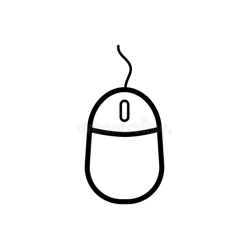 Black line icon for Mouse, gadget and computer vector illustration Black line icon for Mouse, gadget and computer vector illustration