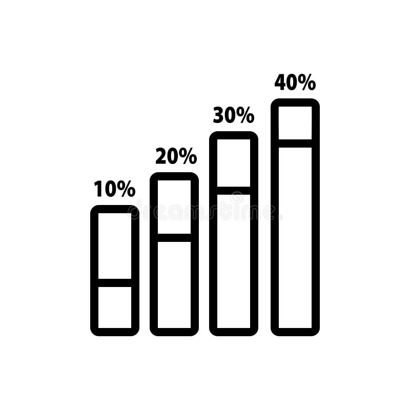 Black line icon for Productivity, growth and business stock illustration Black line icon for Productivity, growth and business stock illustration