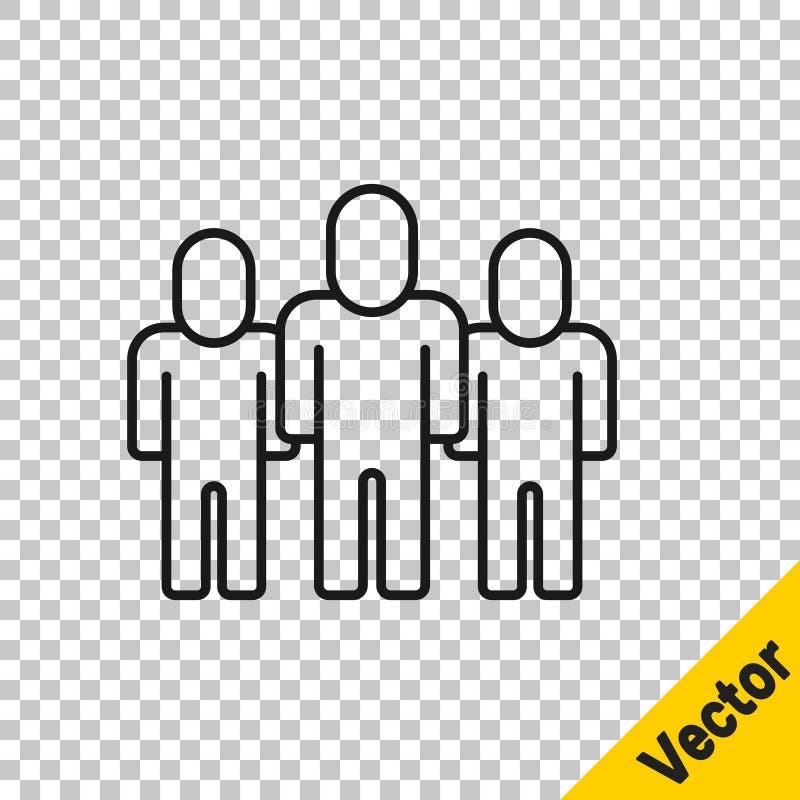 Pictograma de bază pentru echipa de proiect linie neagră, izolată pe fundal transparent. echipă de analiză și planificare a activi. gestionarea proiectelor de analiză a activităților și de planificare. dezvoltatori. vector.