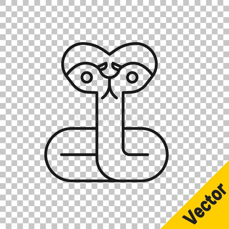 Black line snake icon isolated on transparent background vector black line snake icon isolated on transparent background vector ilustração royalty free