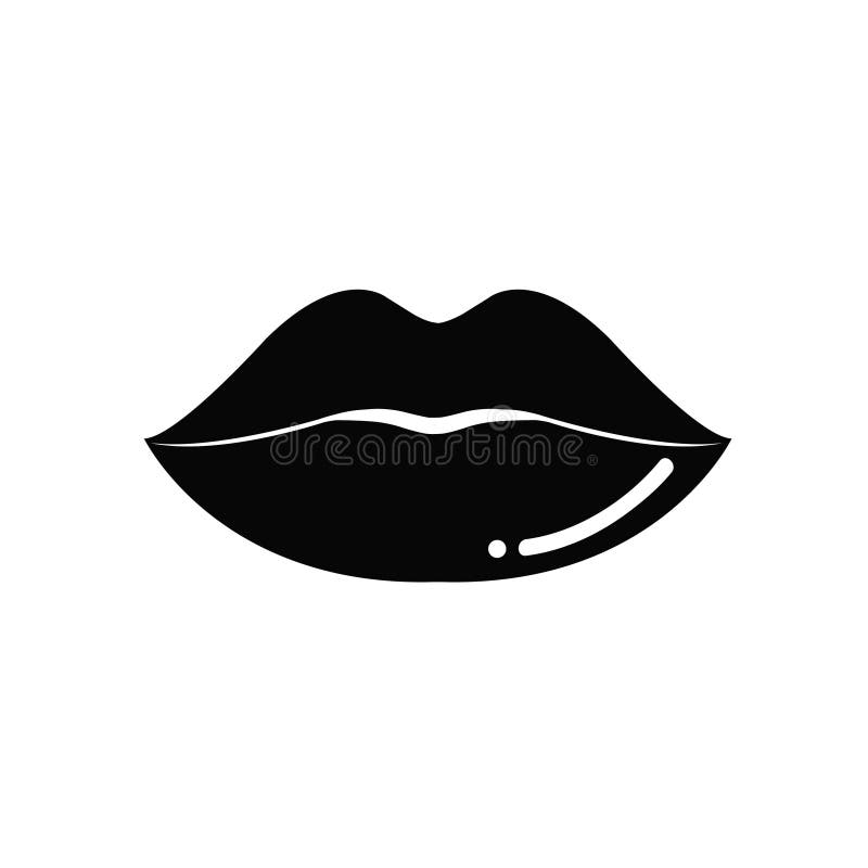 Black Lips. Vector Illustration Decorative Design Stock Vector