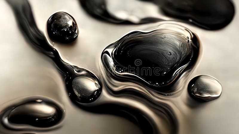 Melted Black Metal. Black Oil, Paint Texture. 4k Background, Abstract Black  Liquid with Bubbles. Viscous Black Melted Metal, 3d Il Stock Illustration -  Illustration of wheel, circle: 253206312