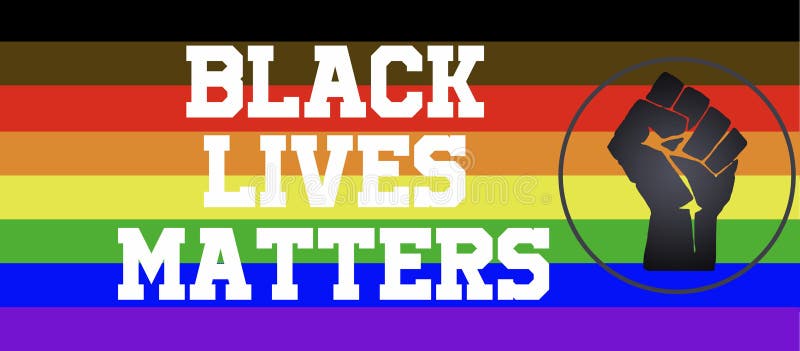 Black Lives Matter Poster Pride Colors