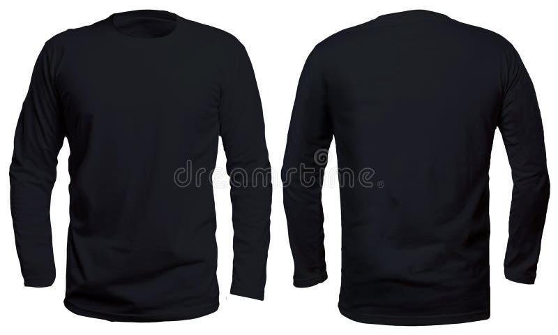 Download Black Long Sleeve Shirt Mock Up Stock Image - Image of ...