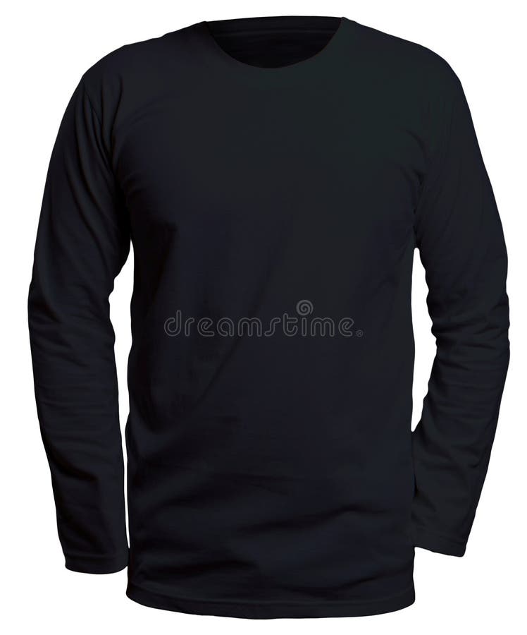 Black Long Sleeved T Shirt Mock Up Stock Photos - Free & Royalty-Free ...