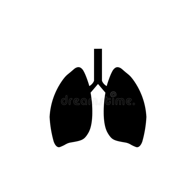 Black Lung Sign Icon. Vector Illustration Eps 10 Stock Illustration