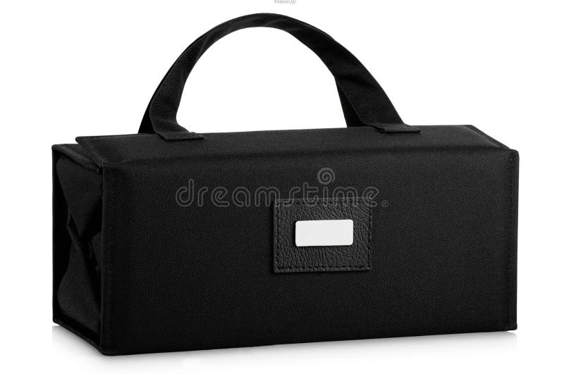 Black Makeup Cosmetic Bag for Man with Handle Stock Photo Image of