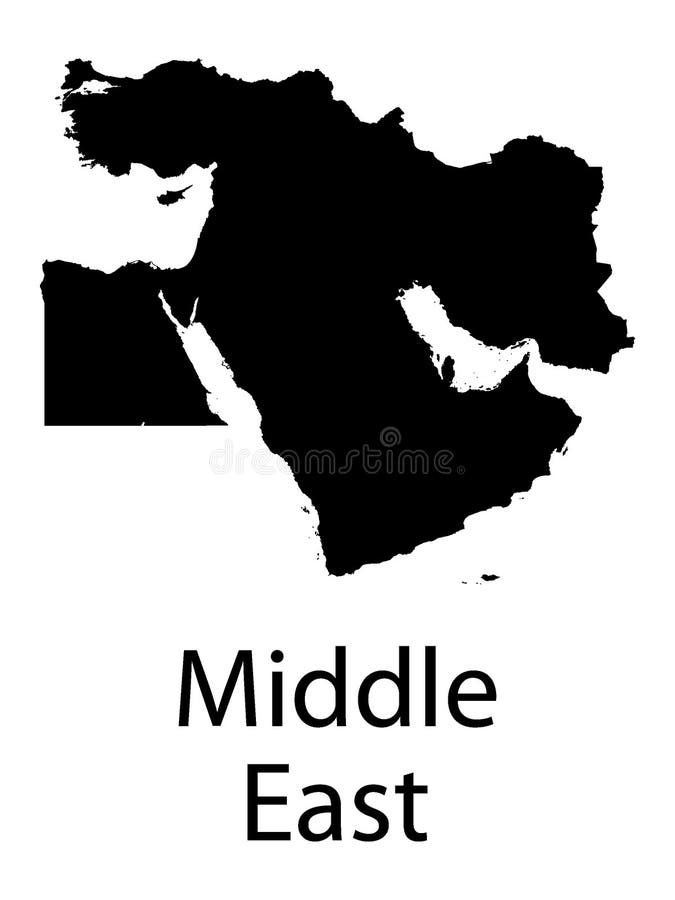 Black Map Of East Europe Countries On White Background Stock Vector