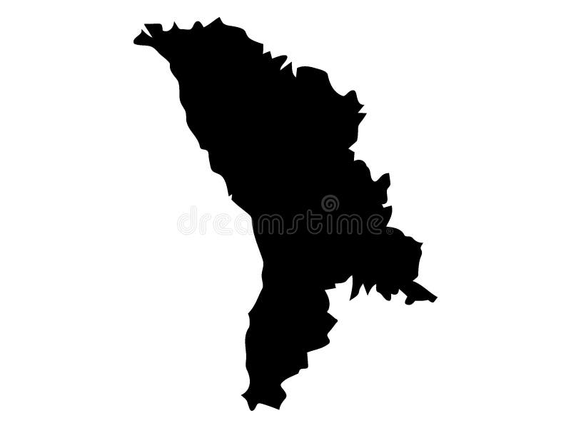 Black Map of Moldova stock vector. Illustration of border 131008111