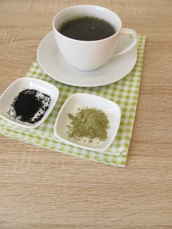 Black matcha tea stock photo. Image of breakfast, drink 110356122