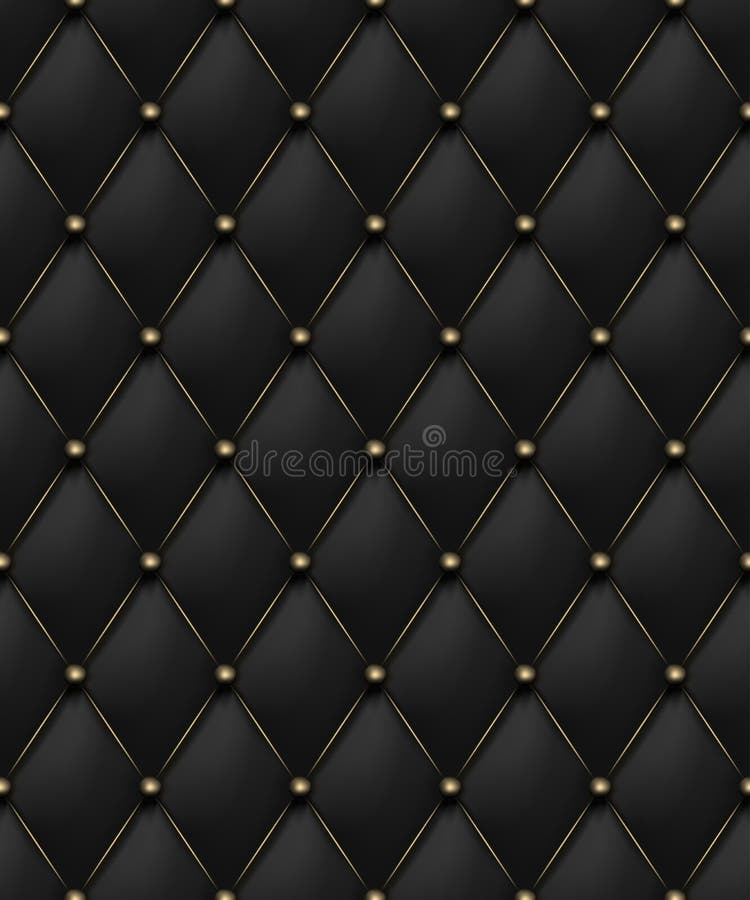 Black Matte Leather Texture Seamless Pattern. Vip Background Upholstery Rich Sofa And Luxury