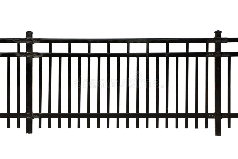 Black metal fence isolated on white. Black metal fence isolated on white