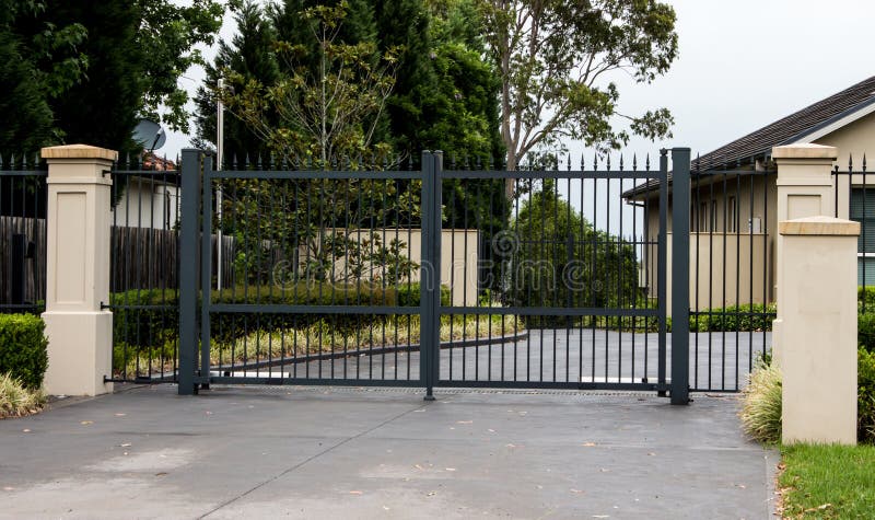 Security Gate Driveway Stock Photos Download 600 Royalty Free Photos