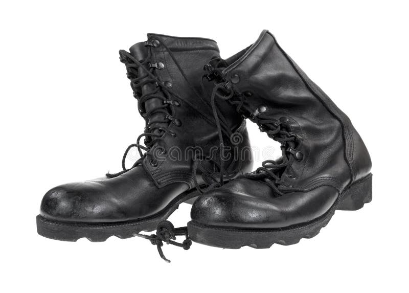 Old army boots stock photo. Image of protective, forces - 23432230
