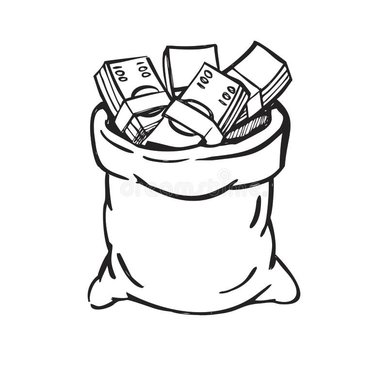 Money Bag Clipart Black And White | SEMA Data Co-op