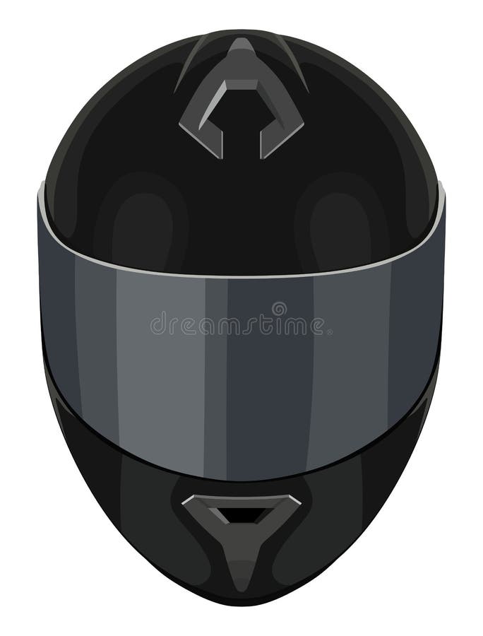 Black motorcycle helmet stock illustration