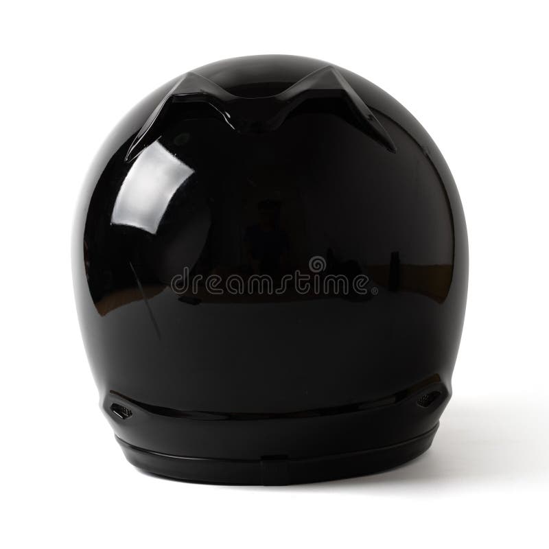 Black Motorcycle Helmet Isolated on White Stock Image Image of protective, black 156295979