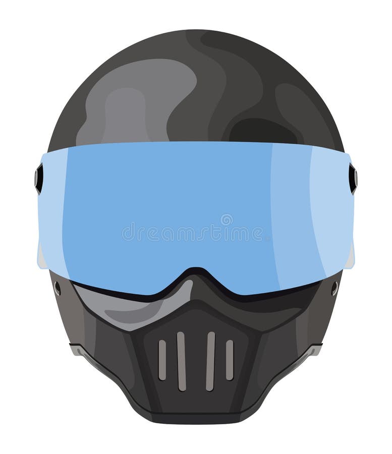 Black motorcycle helmet royalty free illustration