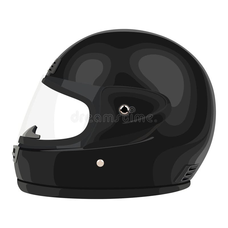 Black motorcycle helmet royalty free illustration