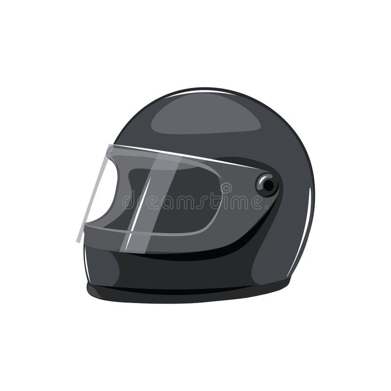 Black motorcycle helmet on a white background royalty free illustration
