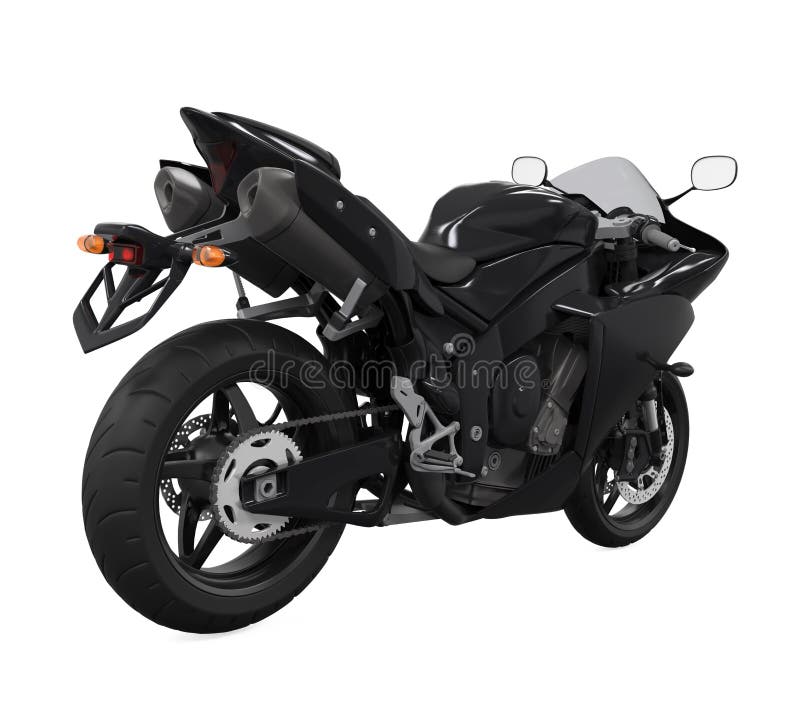 Black Motorcycle Isolated vector illustration
