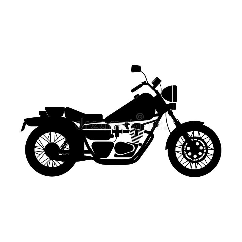 Black motorcycle stock illustration
